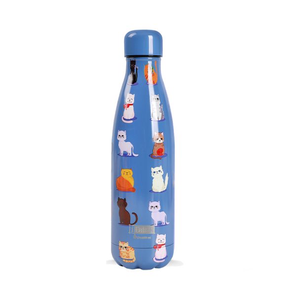 BORRACCIA TERMICA GATTI BLU 500 ML