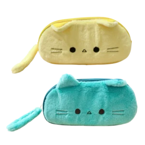astuccio gatto in peluche