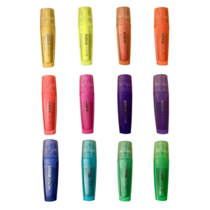 evidenziatore glimmer tinta unita in 12 colori