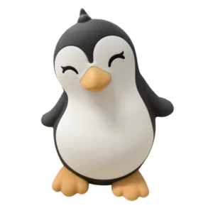 lampada notturna pinguino in silicone
