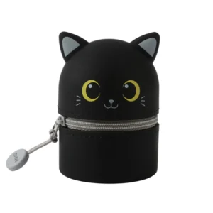 mini astuccio in silicone gatto nero