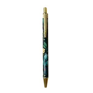penna prato fiorito con inchiostro nero