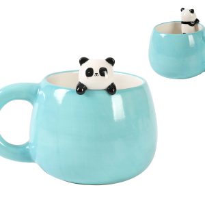 tazza panda con charm in ceramica
