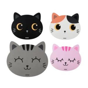 tovaglietta colazione gatto grigio