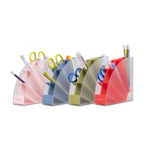 Portapenne a 8 scomparti in plastica resistente