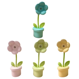 mini lampada fiore con base a forma di vasetto