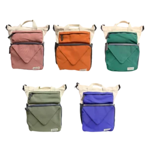 zaino con tasca a busta in 5 colori