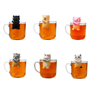 infusore per tè e tisane con animaletti cicciosi