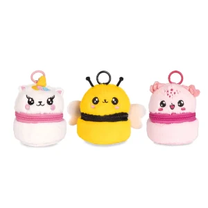 mini astuccio in peluche con gancio. Soggetti disponibili: ape, unicorno, axolotl