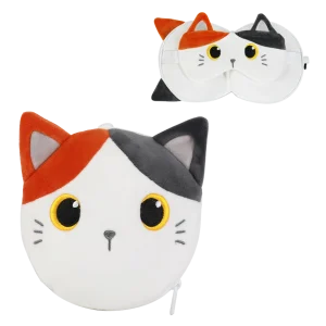 cuscino con mascherina gatto a macchie