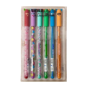set 6 penne cancellabili tinta unita fashion