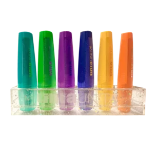 set 6 evidenziatori glimmer pastel con base acrilica