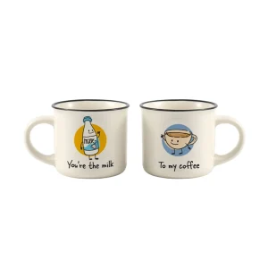 set 2 tazzine caffè latte e caffè
