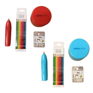 set gomma elettrica matite colorate e aspiratrucioli
