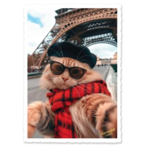 cartolina gatto parigi
