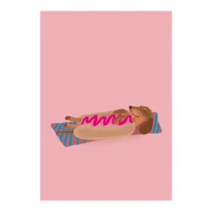 cartolina hot dog bassotto