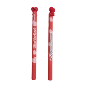 penna cancellabile cuore con inchiostro rosso