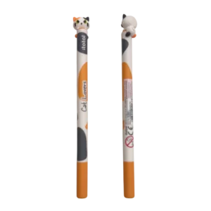 penna cancellabile gatto a macchie con inchiostro arancio