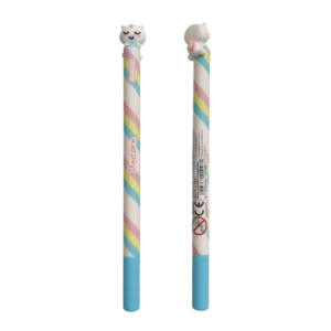 penna cancellabile unicorno con inchiostro azzurro