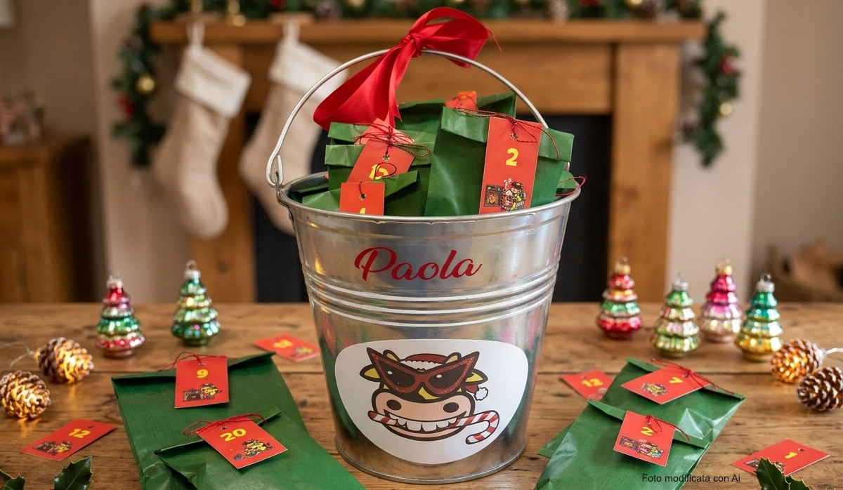 calendario dell'avvento mucca gialla
