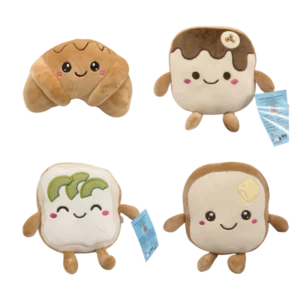 peluche colazione kawaii con panini e croissant