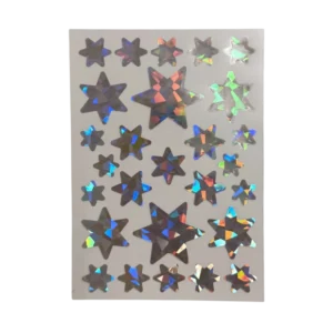 stickers olografici stelle argento