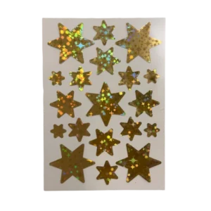 stickers olografici stelle oro stelline